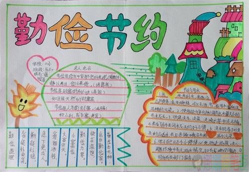 勤俭解决反对浪费手抄报
