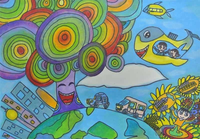 未来世界儿童画优秀作品