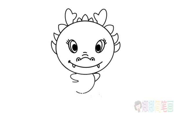 Q版中国龙简笔画