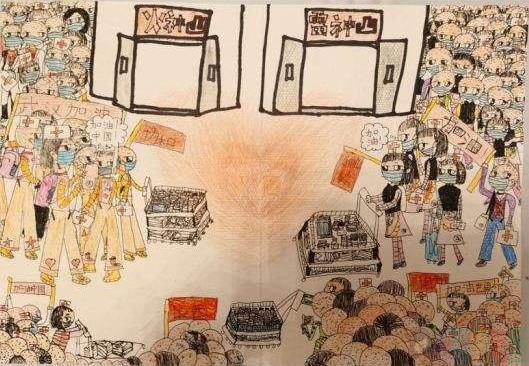 全民抗疫儿童绘画作品