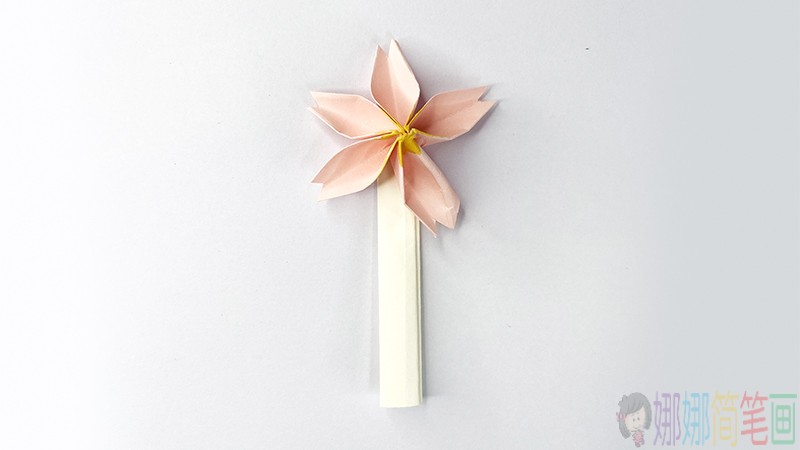 樱花折纸书签制作教程