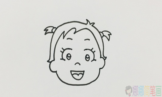 简单的女孩子人物简笔画
