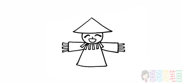 稻草人简笔画,稻草人怎么画