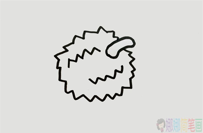 榴莲简笔画,榴莲怎么画