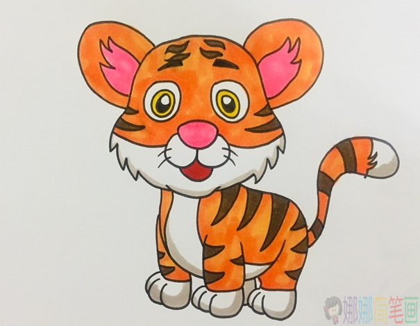 Q版小老虎怎么画,老虎简笔画