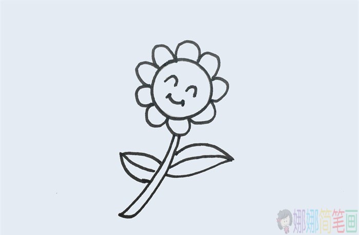 简单的向日葵儿童简笔画画法
