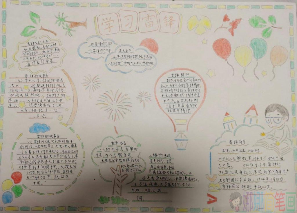 学习雷锋好榜样手抄报