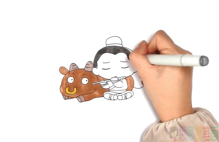 牛郎怎么画,牛郎的简单画法