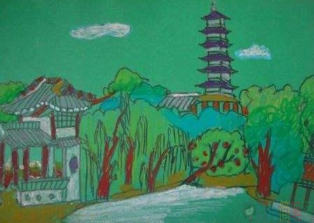 祖国大好河山小学生画