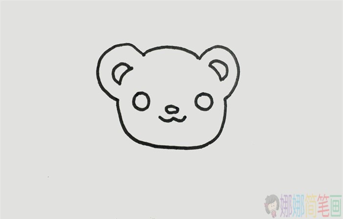 简单的北极熊儿童画画法