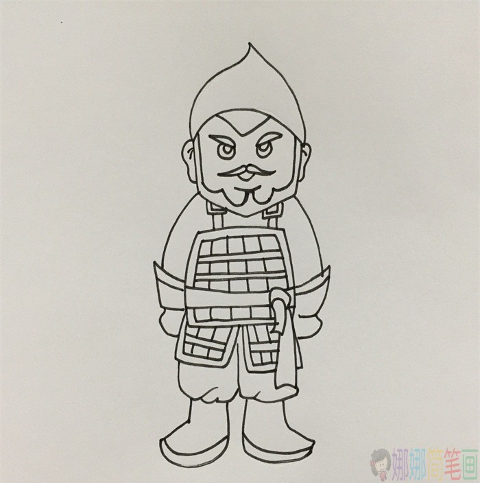 古代士兵简笔画,古代人简笔画