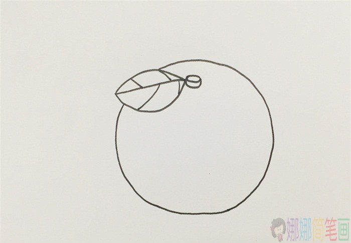 橘子简笔画,橘子儿童画画法