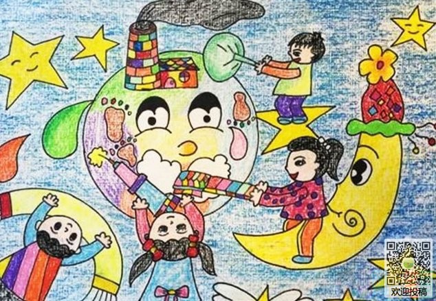 美好家园儿童画图片大全