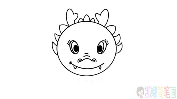 Q版中国龙简笔画