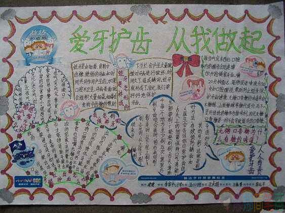 爱护牙齿手抄报模版