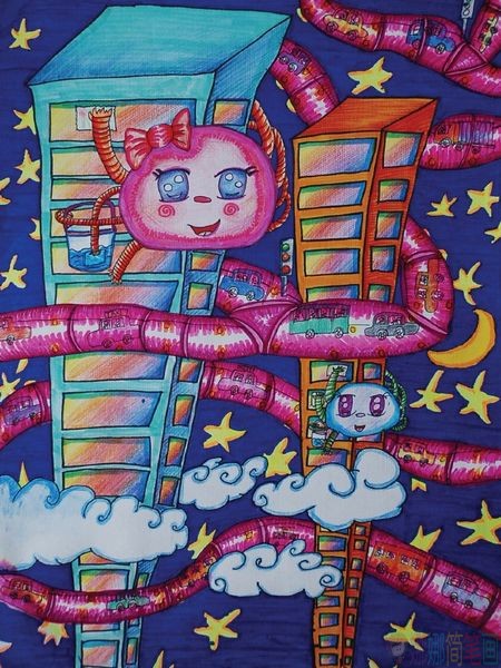 未来世界儿童画优秀作品