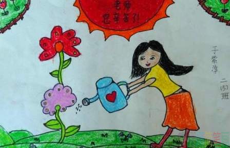 感恩教师节小学生绘画作品