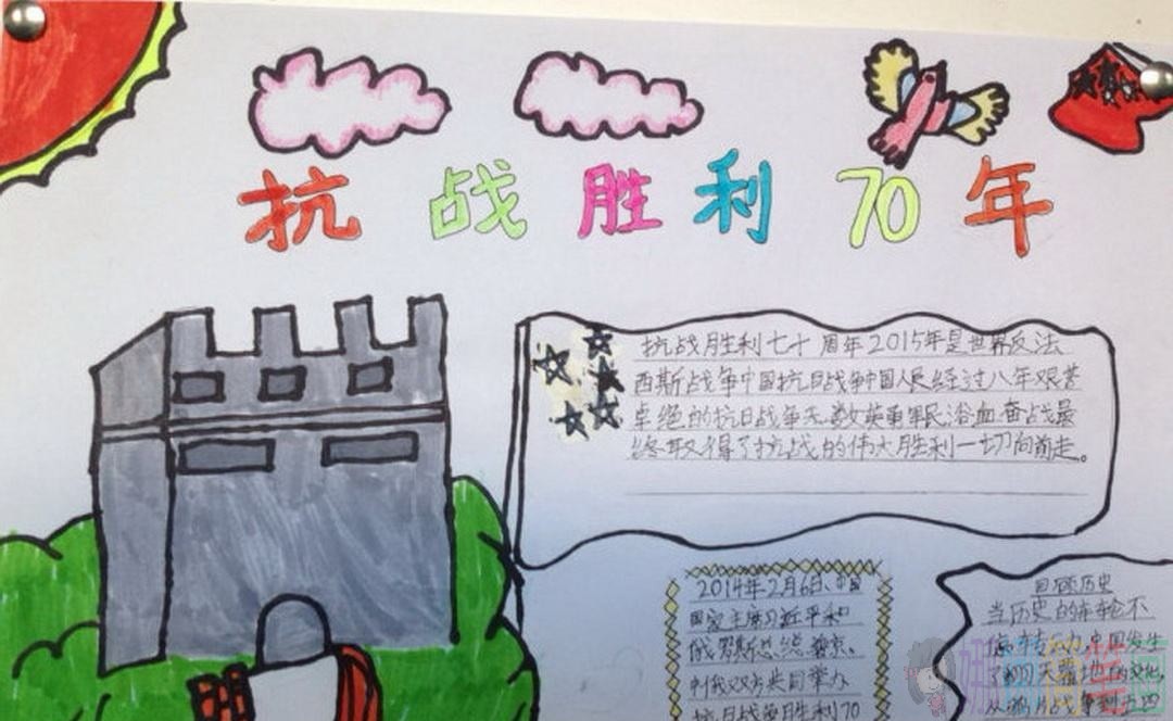 抗战胜利75周年手抄报
