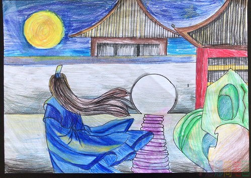 静夜思古诗儿童画图片