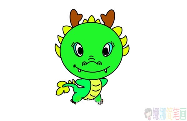 Q版中国龙简笔画