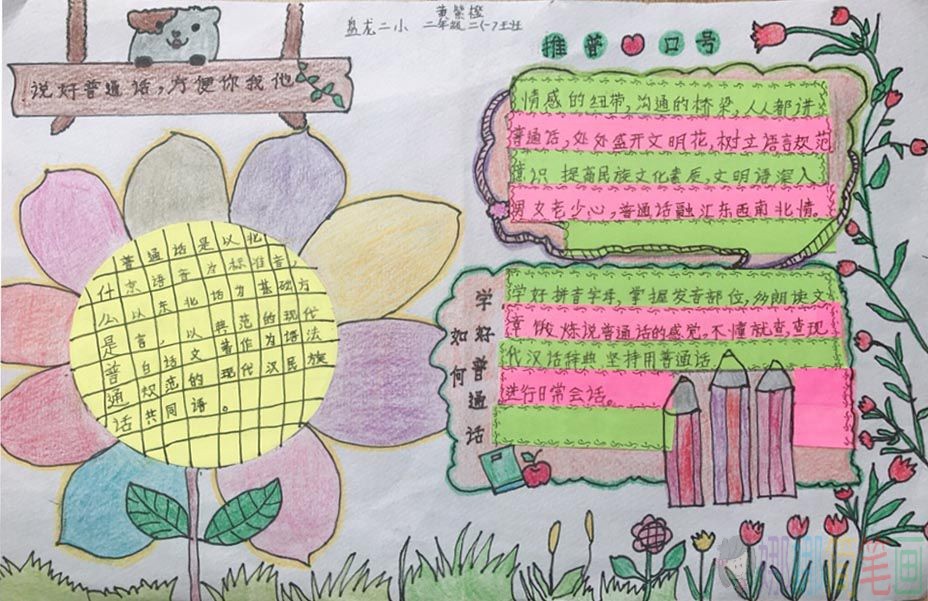 说好普通话小学生手抄报大全