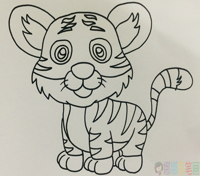 Q版小老虎怎么画,老虎简笔画