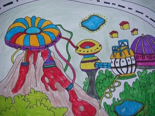 未来世界儿童画优秀作品