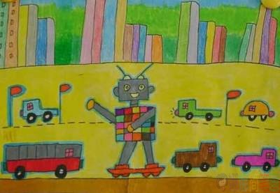 未来世界儿童画优秀作品