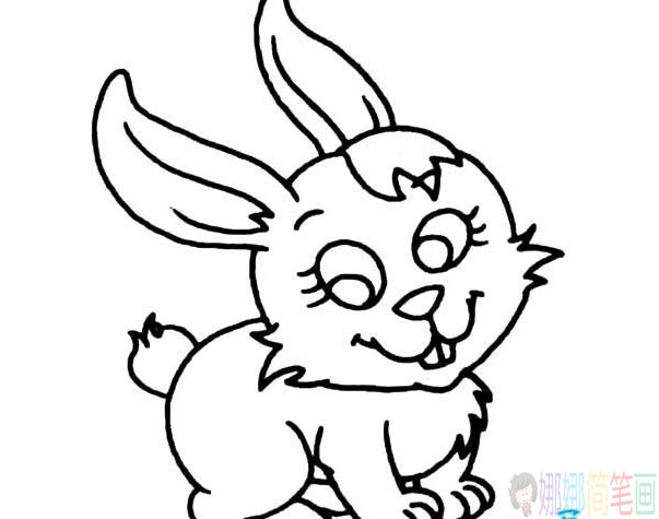 小白兔儿童简笔画组图