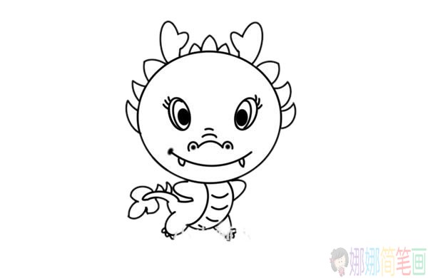 Q版中国龙简笔画