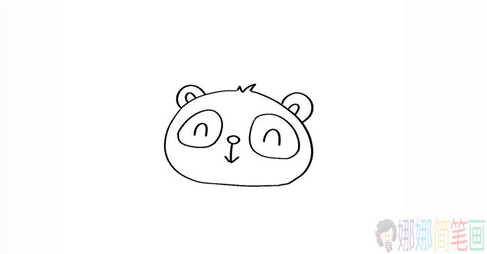 简单可爱的Q版熊猫简笔画