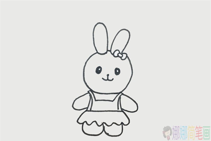 小兔子的简单画法,小白兔简笔画