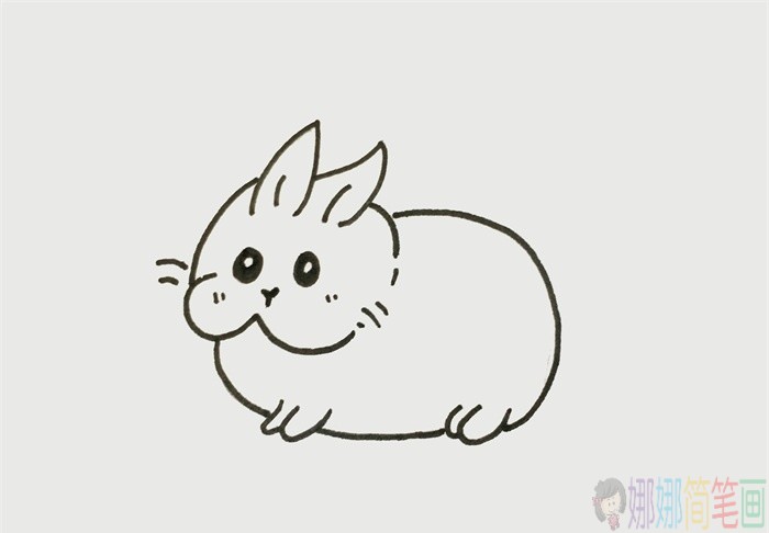 胖胖的小兔子简笔画