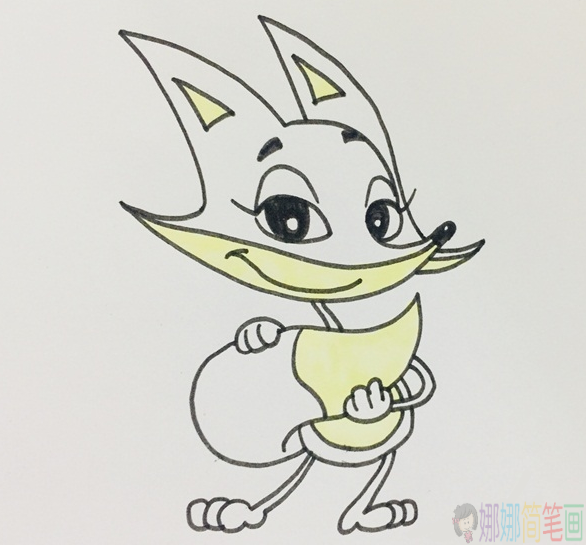 狐狸儿童画,狐狸简笔画画法