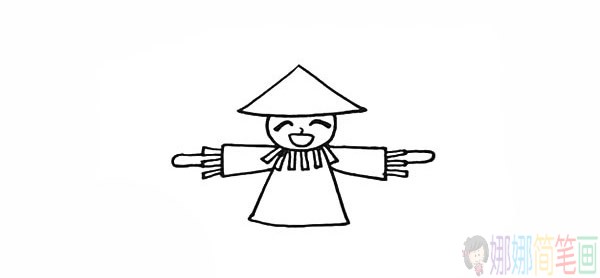 稻草人简笔画,稻草人怎么画