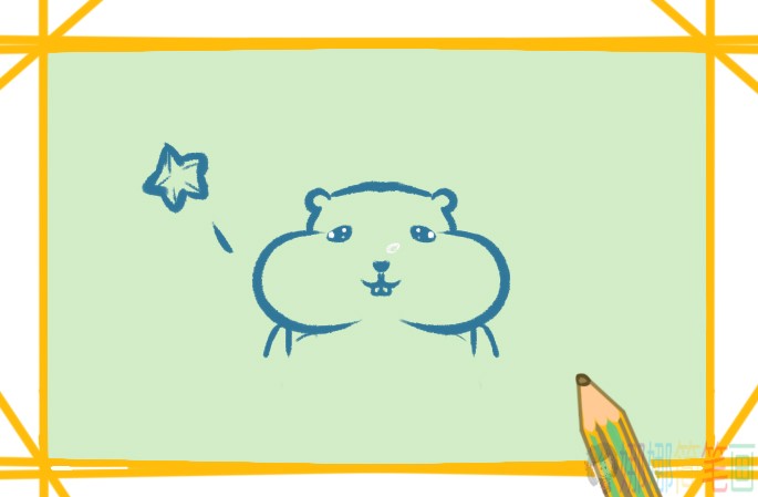 仓鼠简笔画,可爱的仓鼠儿童画