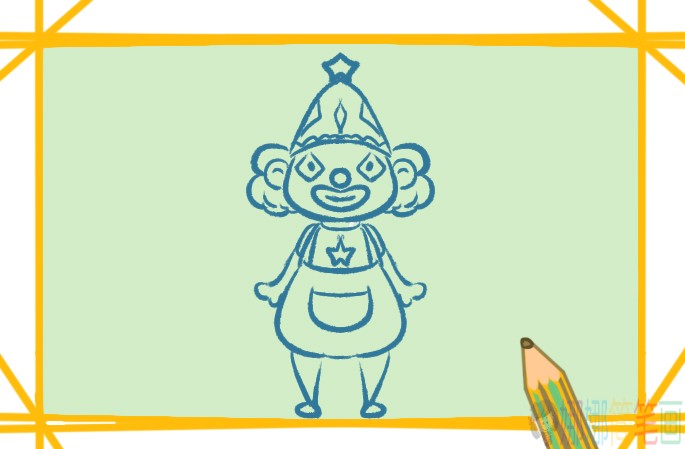 马戏团小丑简笔画图片