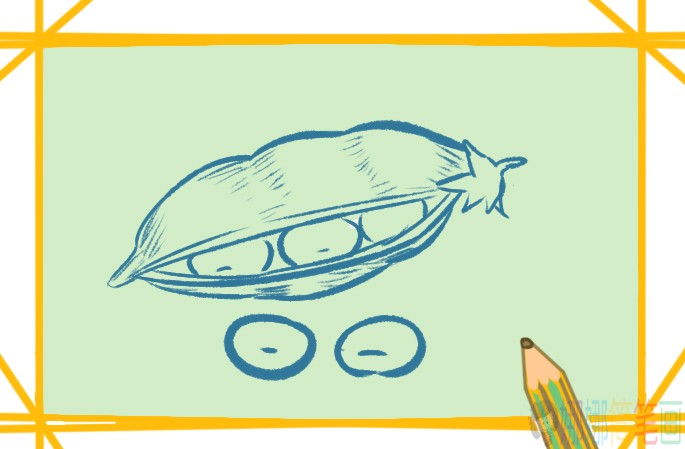 豌豆简笔画,豌豆怎么画