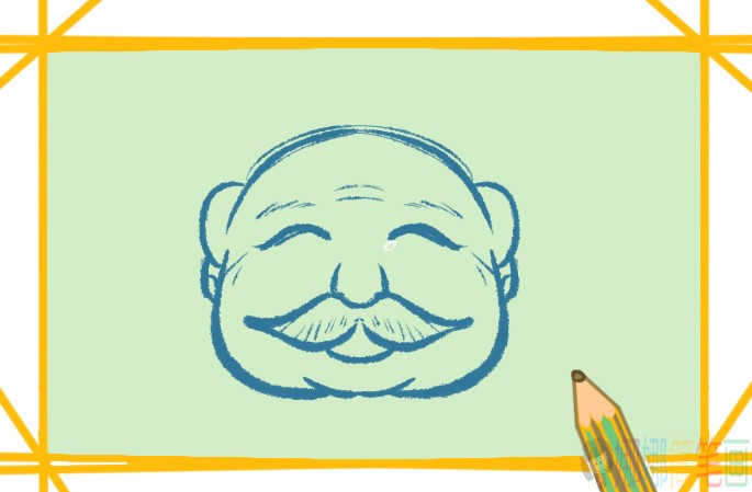 重阳节老爷爷简笔画画法