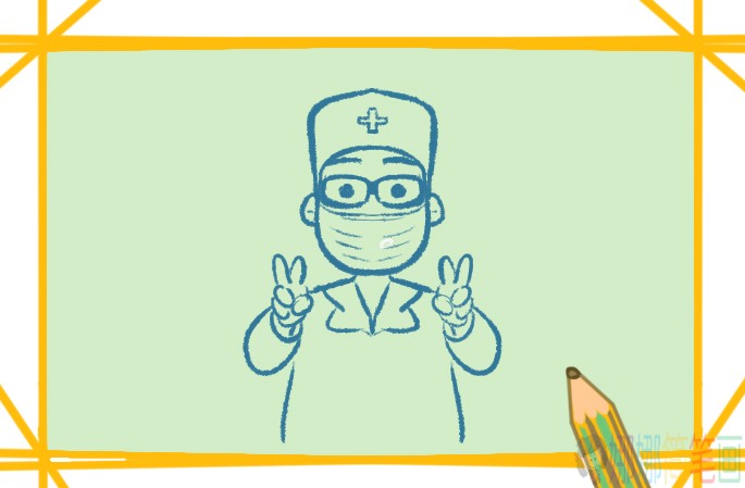 医师节医生人物简笔画