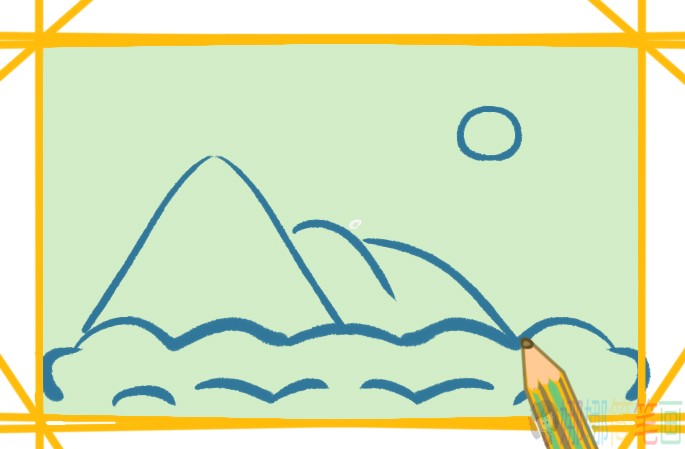 高山简笔画画法