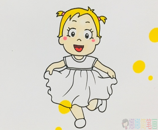 简单的女孩子人物简笔画