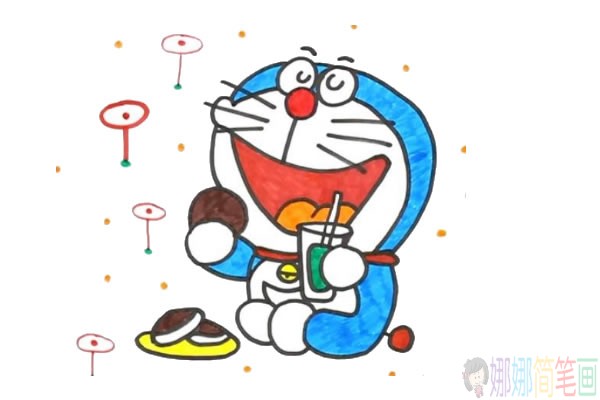 哆啦A梦彩色简笔画