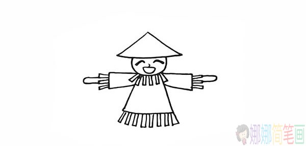 稻草人简笔画,稻草人怎么画