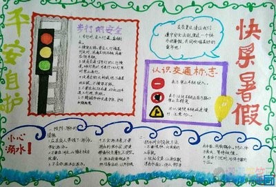 快乐暑假手抄报大全