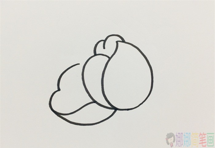 粉红色花朵简笔画画法