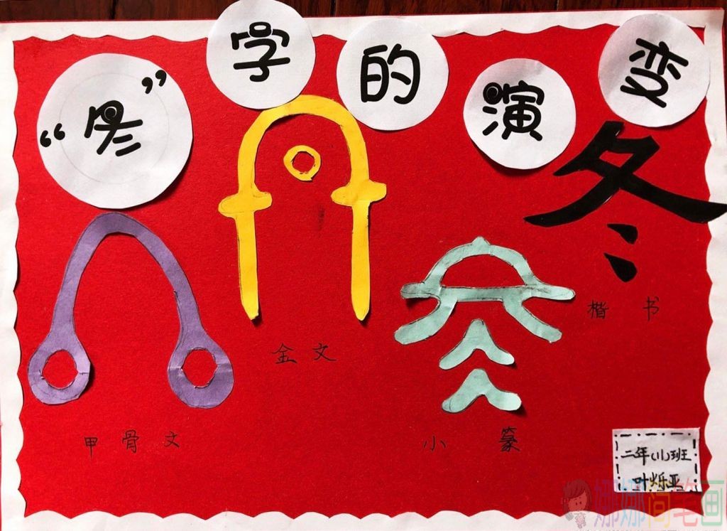 有趣的汉字演变语文手抄报