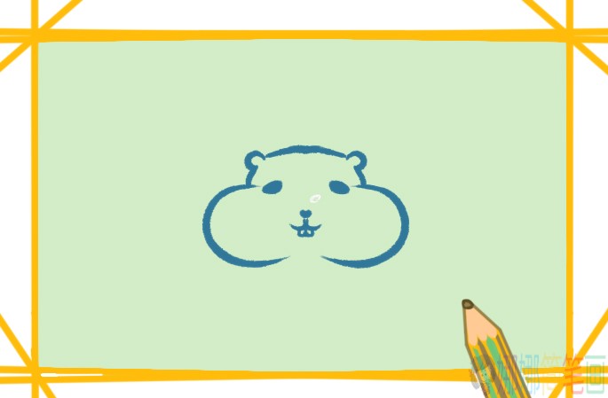 仓鼠简笔画,可爱的仓鼠儿童画