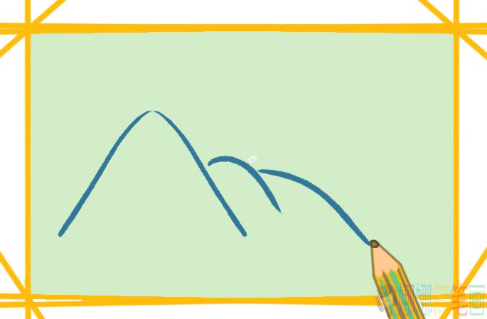 高山简笔画画法