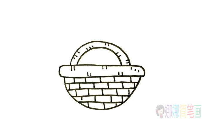 竹篮简笔画